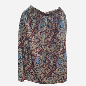 Women's vintage paisley skirt with awesome jewel tones by Bonworth size medium